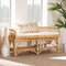 Baxton Studio Leryn Modern Bohemian Natural Brown Rattan Bench 233-13162-ZORO - alternate 10
